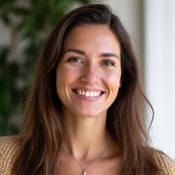Portrait chaleureux de Sophie Martin, spécialiste de l'intégration culturelle à Arc-en-Ciel Lingua